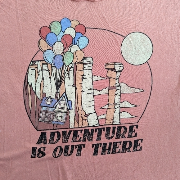 TORRID Disney Pixar Disney Up Coral Strappy Scoop Neck Tshirt Top Size 1 - Picture 4 of 14